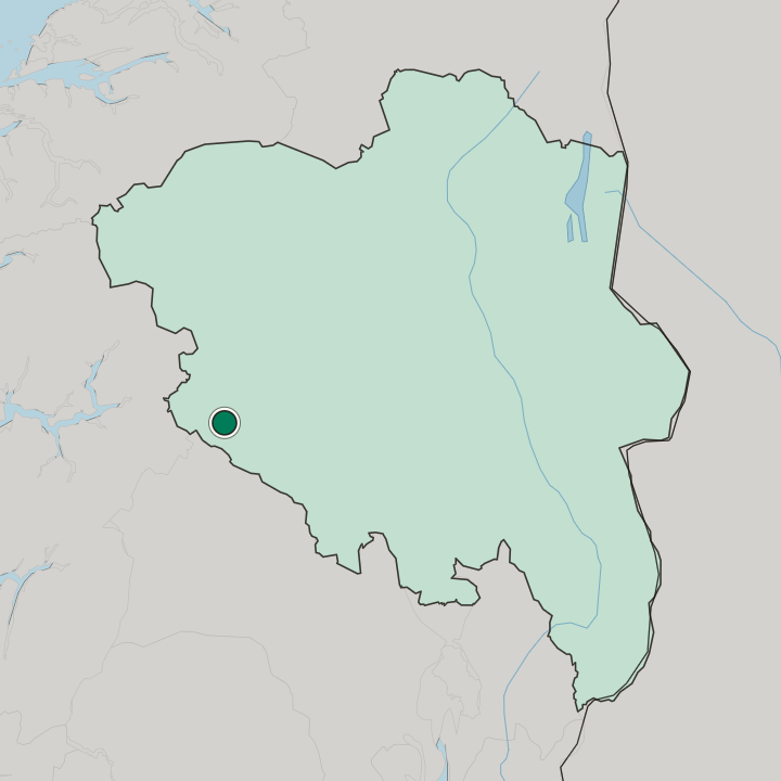 Map showing Vang — In Innlandet