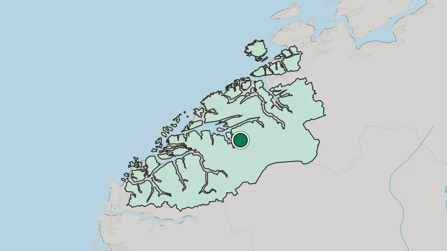 Map of Åndalsnes in Norway
