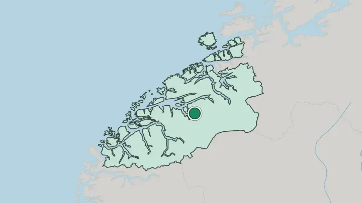 Map of Åndalsnes in Norway