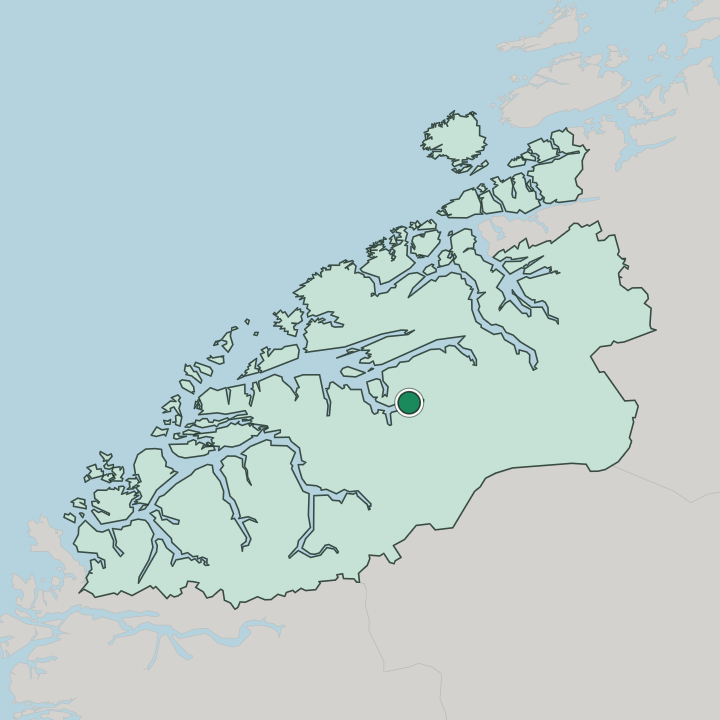 Map showing Åndalsnes — In Møre og Romsdal