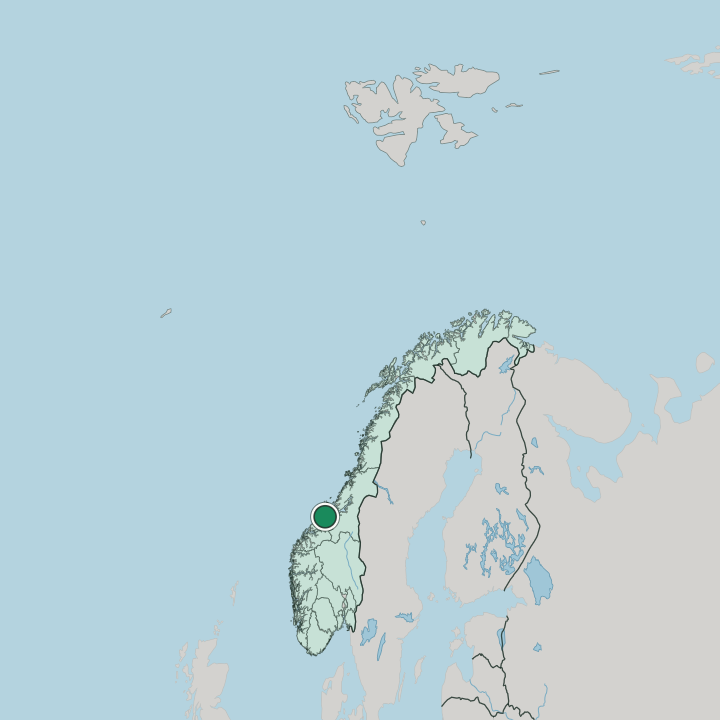 Map showing Aure — In Norway
