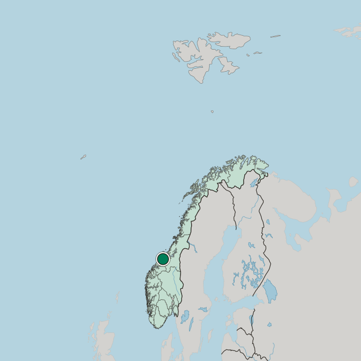 Map showing Aure — In Norway