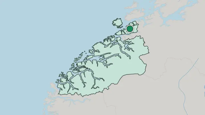 Map of Aure in Norway