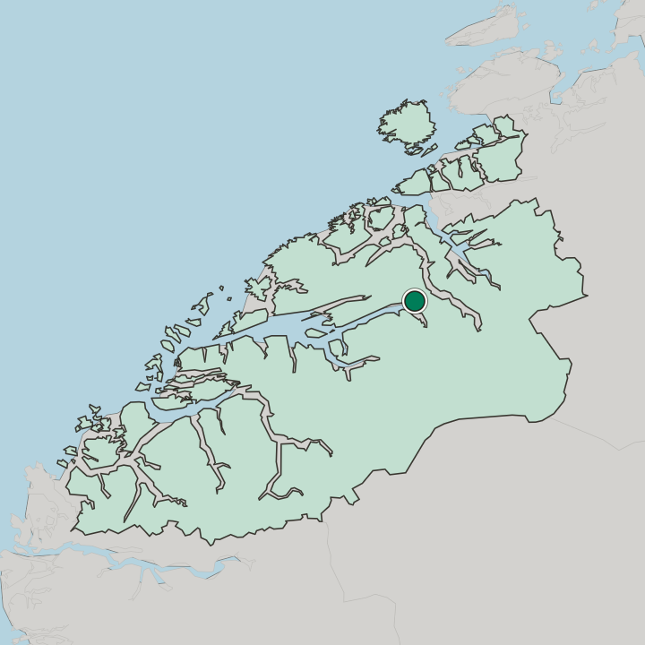 Map showing Eidsvåg — In Møre og Romsdal fylke