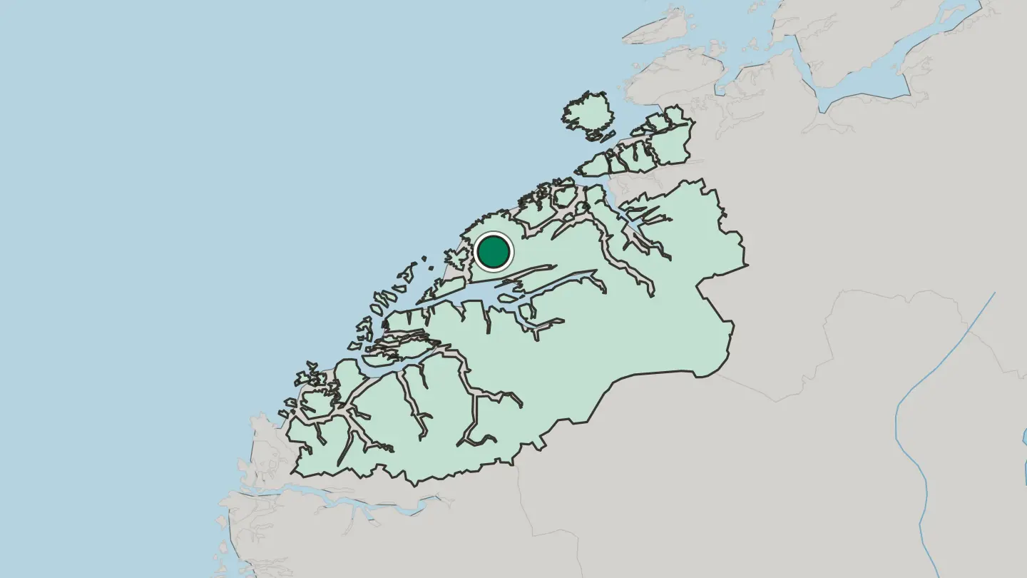 Map of Elnesvågen in Norway