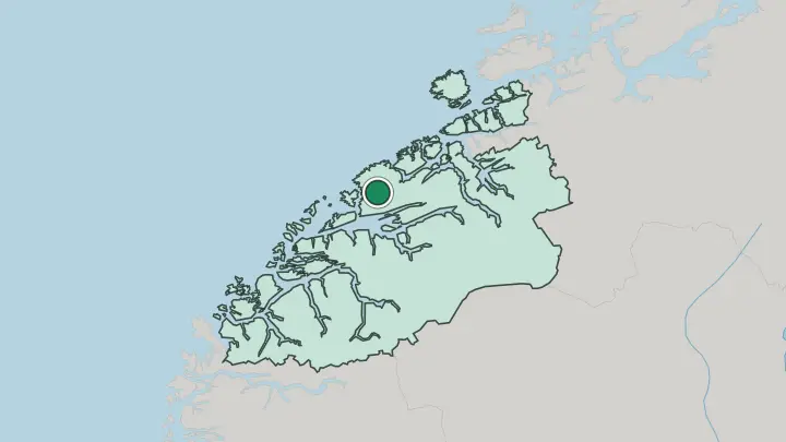 Map of Elnesvågen in Norway