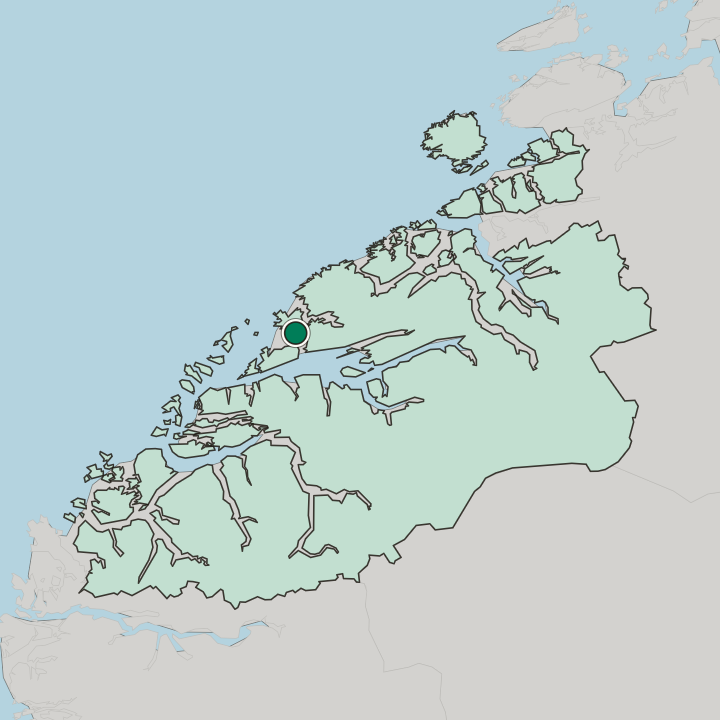 Map showing Falkhytta — In Møre og Romsdal fylke