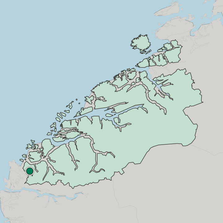 Map showing Fiskå — In Møre og Romsdal fylke
