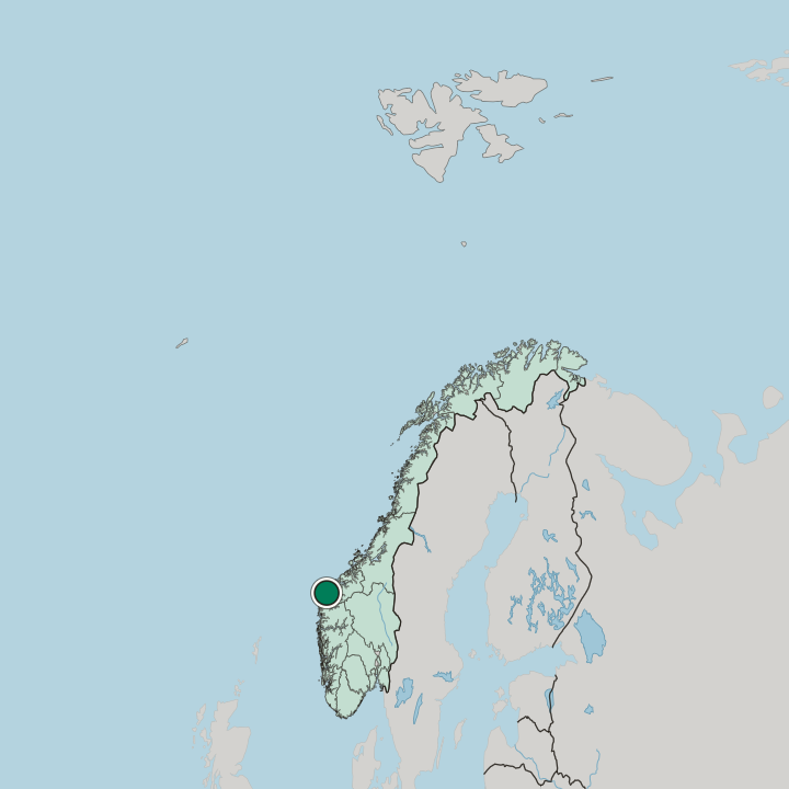 Map showing Fosnavåg — In Norway