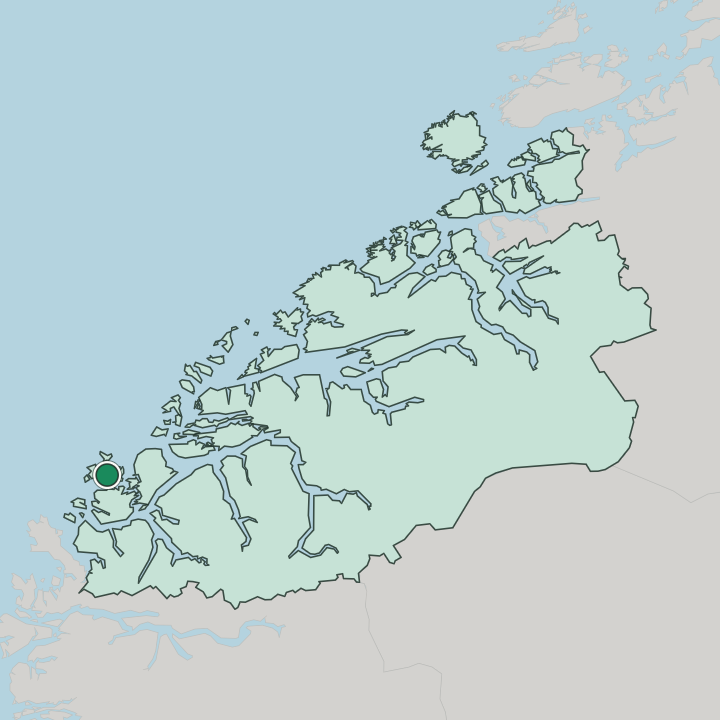 Map showing Fosnavåg — In Møre og Romsdal