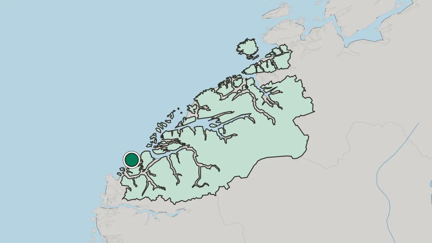 Map of Fosnavåg in Norway