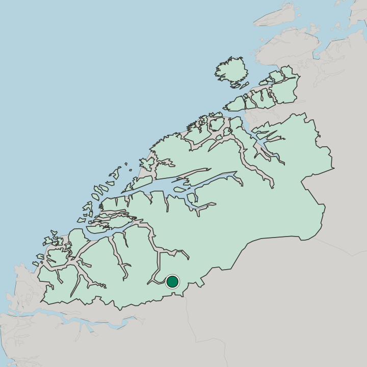Map showing Geiranger — In Møre og Romsdal fylke