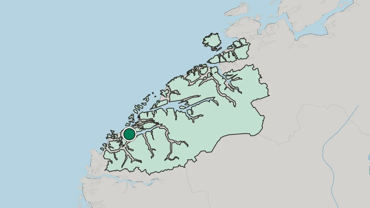 Map of Hareid in Norway
