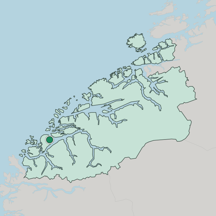 Map showing Hareid — In Møre og Romsdal