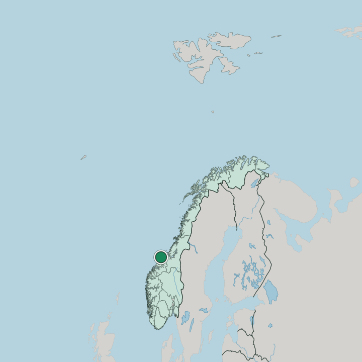 Map showing Hopen — In Norway
