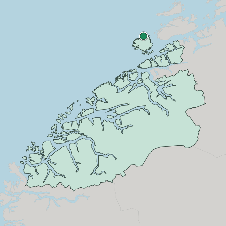 Map showing Hopen — In Møre og Romsdal