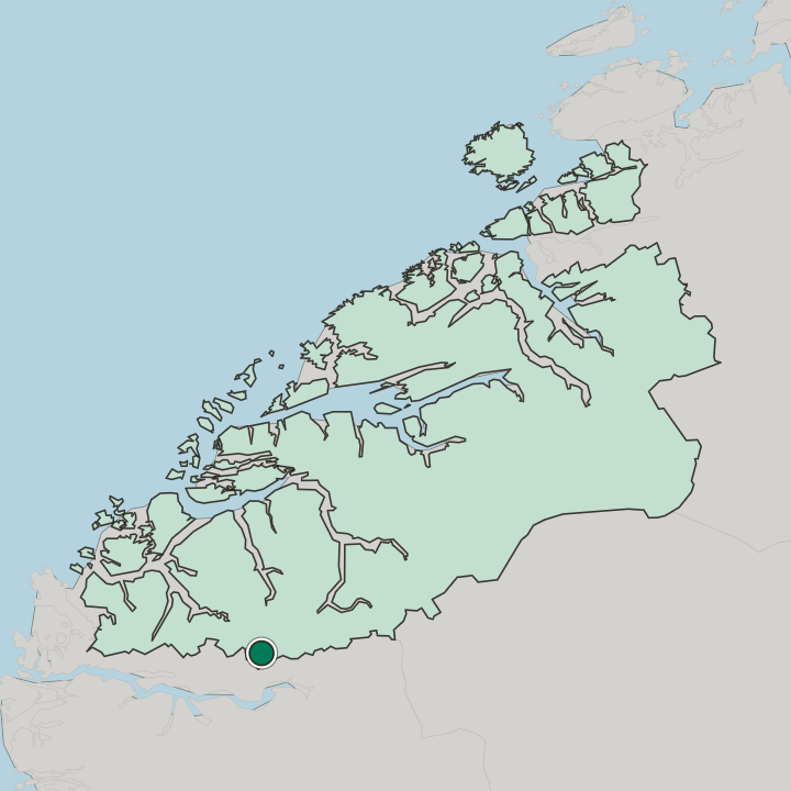 Map showing Hornindal — In Møre og Romsdal fylke
