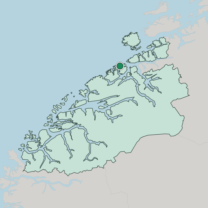 Map showing Kristiansund — In Møre og Romsdal