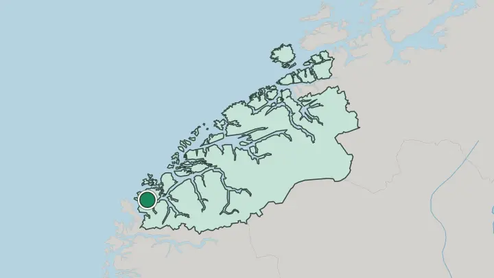 Map of Larsnes in Norway