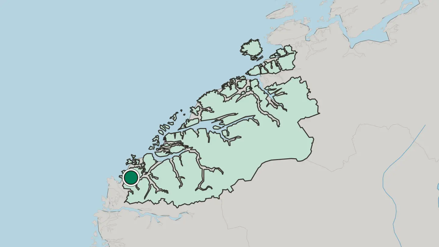 Map of Larsnes in Norway