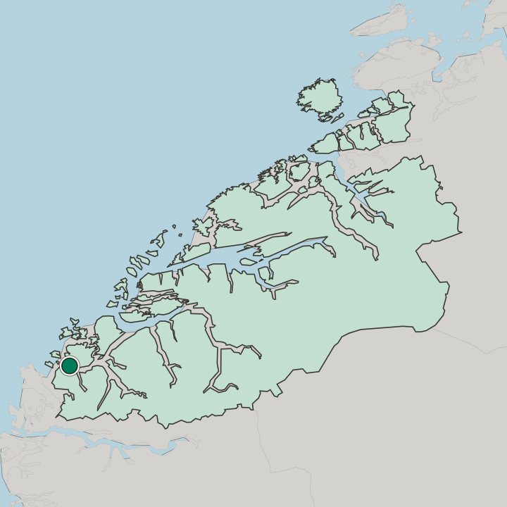 Map showing Larsnes — In Møre og Romsdal fylke