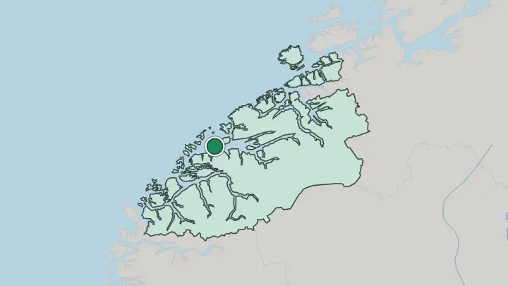 Map of Midsund in Norway