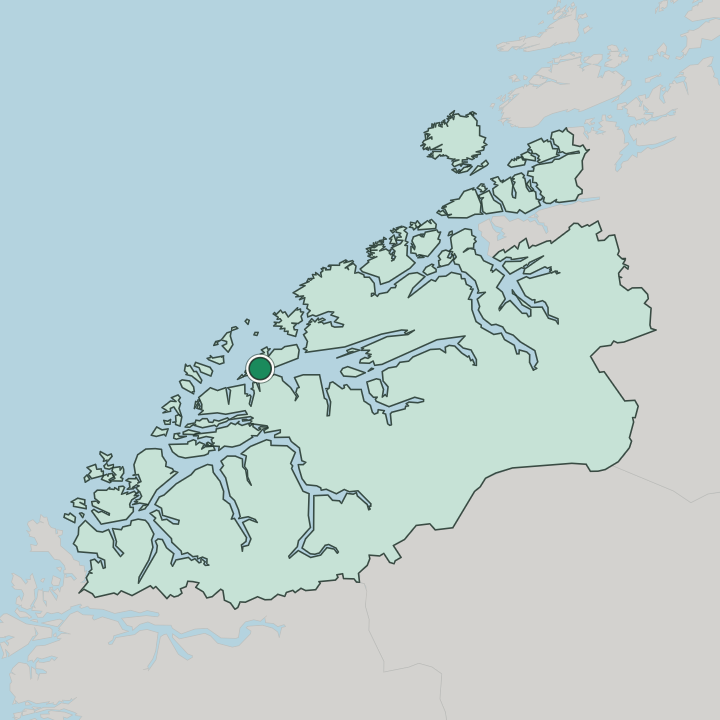 Map showing Midsund — In Møre og Romsdal