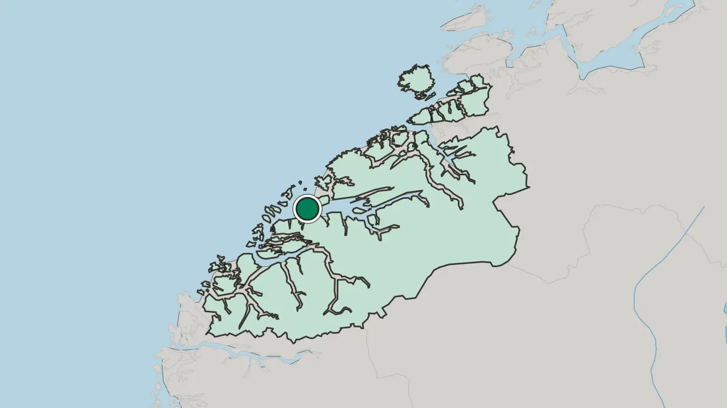 Map of Midsund in Norway