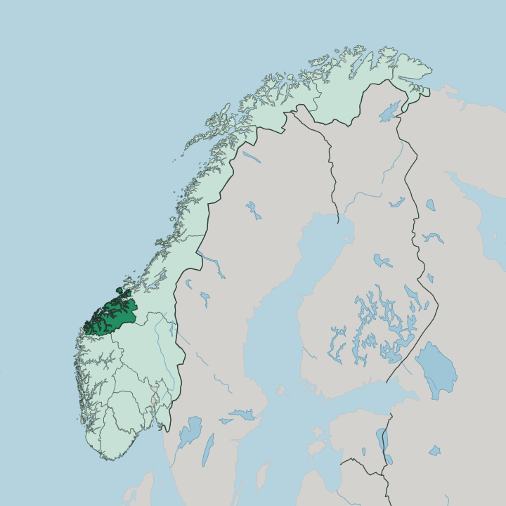 Map showing Møre og Romsdal — In Norway