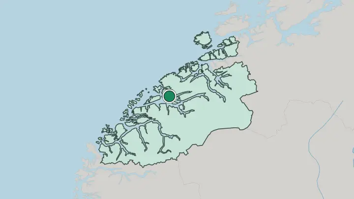Map of Molde in Norway