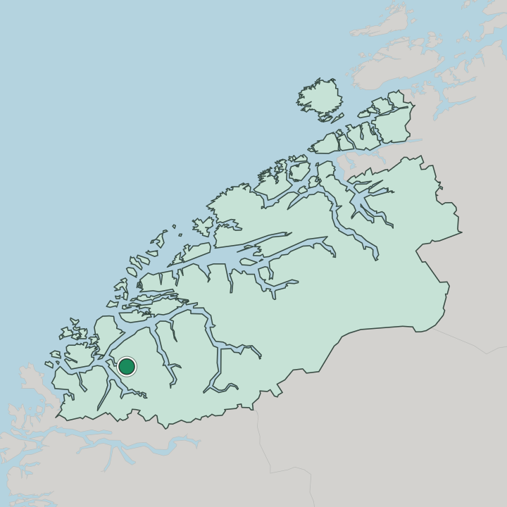 Map showing Ørsta — In Møre og Romsdal