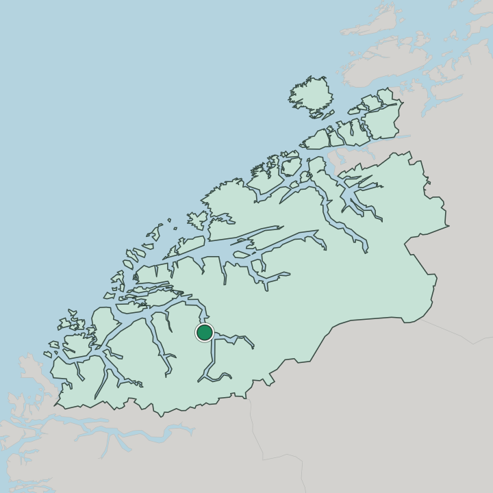 Map showing Stranda — In Møre og Romsdal