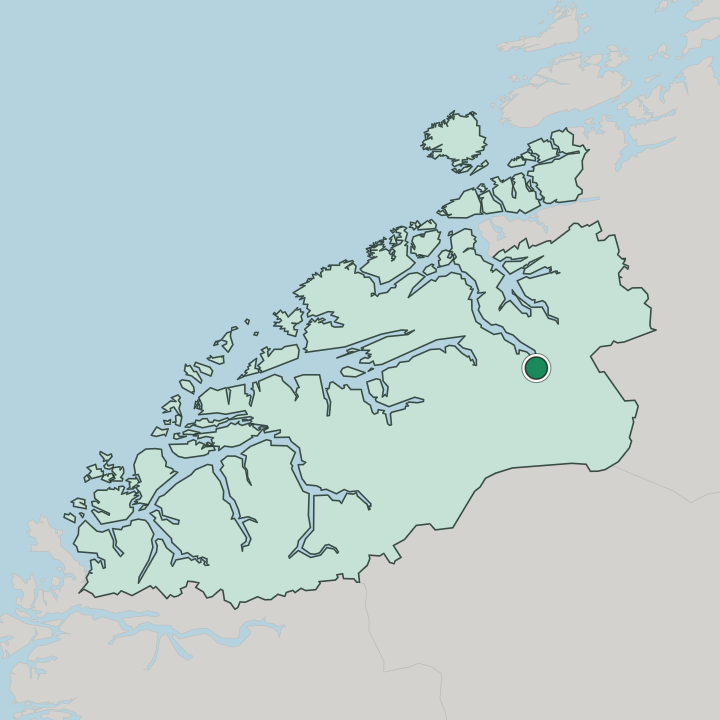 Map showing Sunndalsøra — In Møre og Romsdal