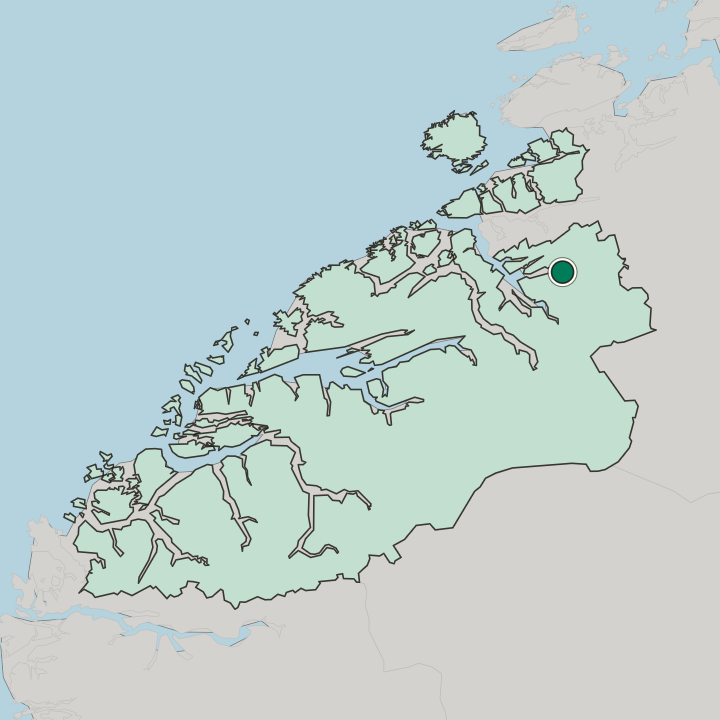 Map showing Surnadal — In Møre og Romsdal fylke