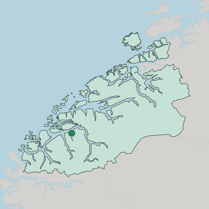 Map showing Sykkylven — In Møre og Romsdal
