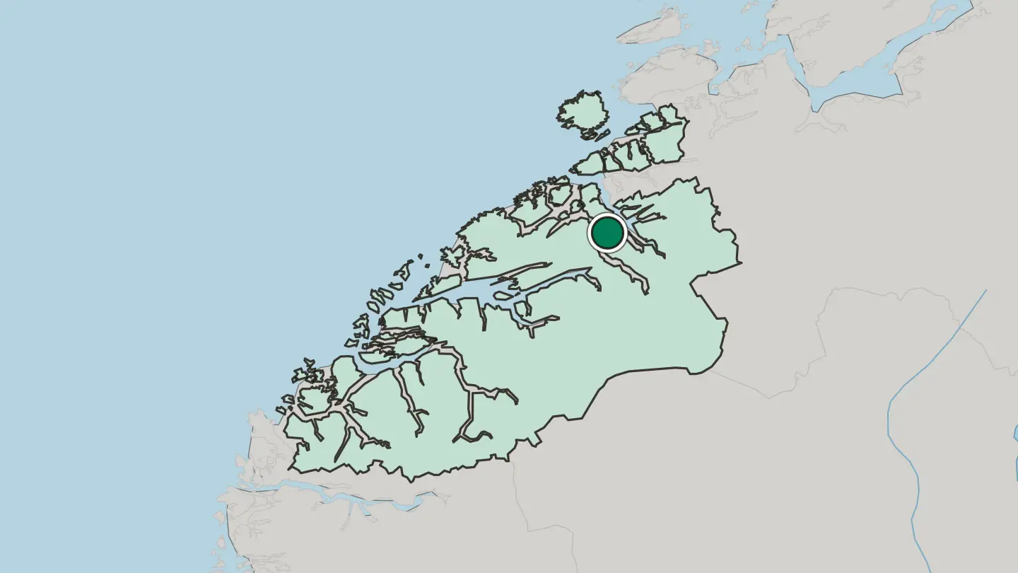 Map of Tingvoll in Norway