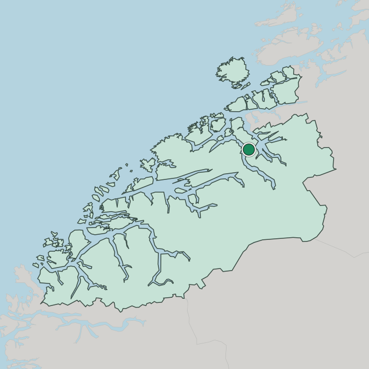 Map showing Tingvoll — In Møre og Romsdal