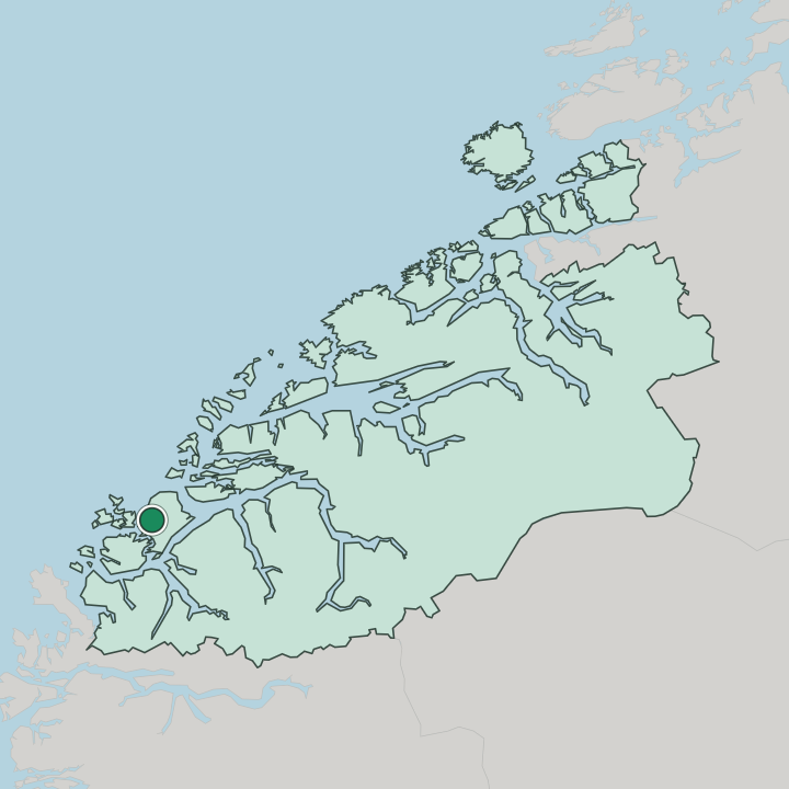 Map showing Ulsteinvik — In Møre og Romsdal