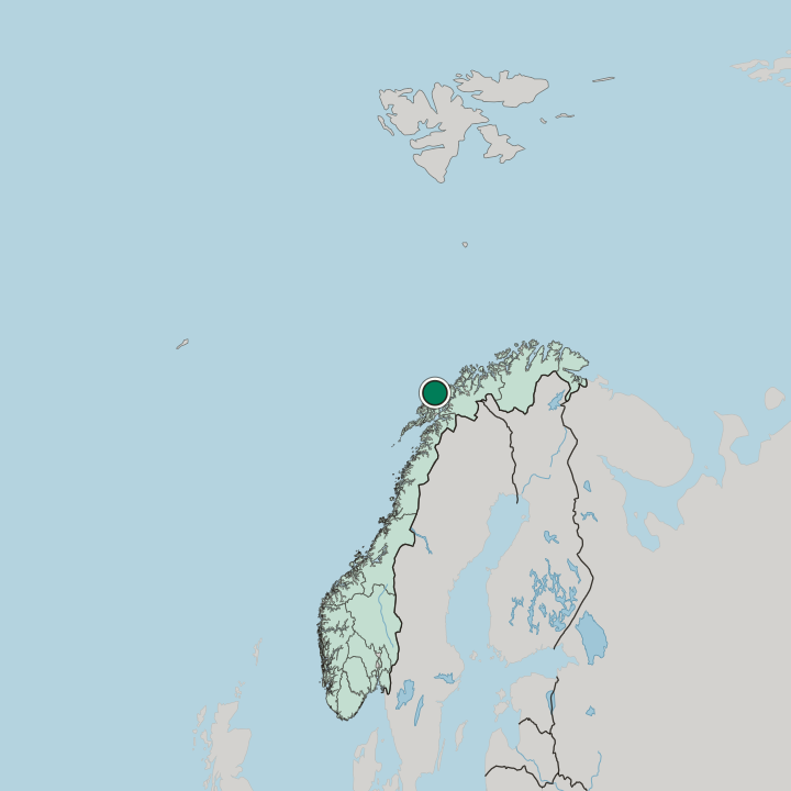 Map showing Andenes — In Norway
