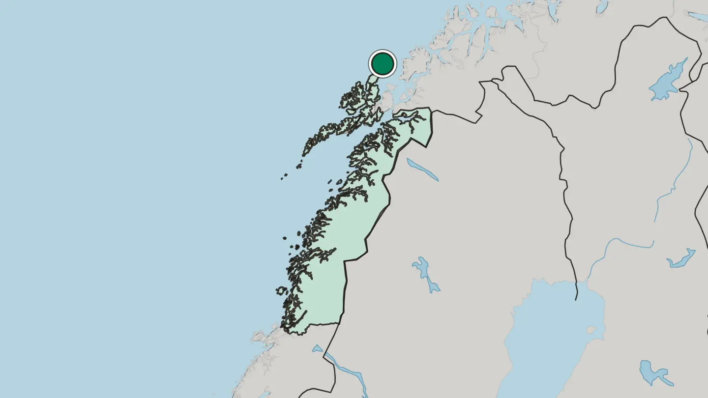 Map of Andenes in Norway