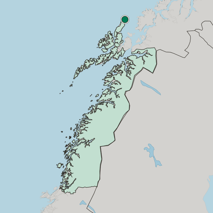 Map showing Andenes — In Nordland