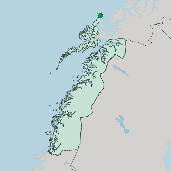 Map showing Andenes — In Nordland