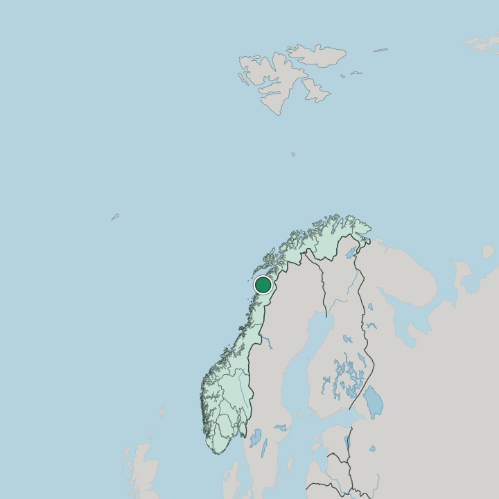 Map showing Bodø — In Norway