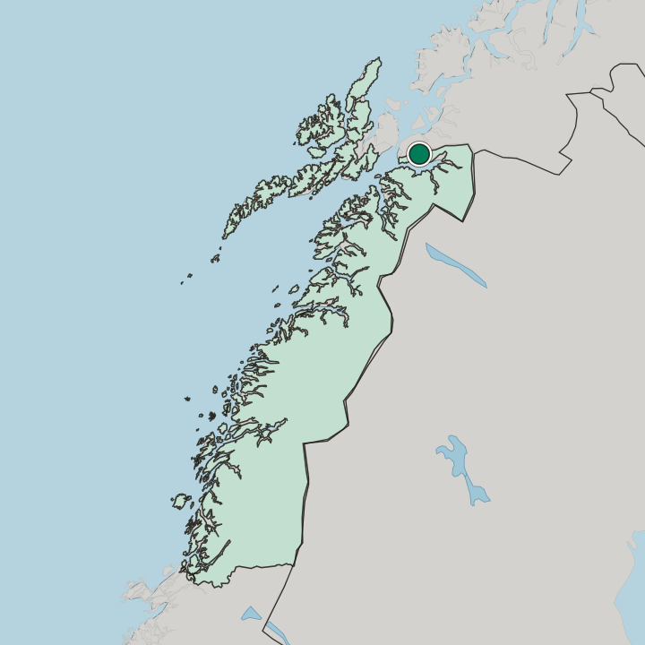 Map showing Bogen — In Nordland
