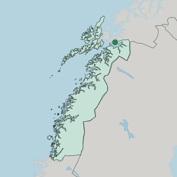 Map showing Bogen — In Nordland