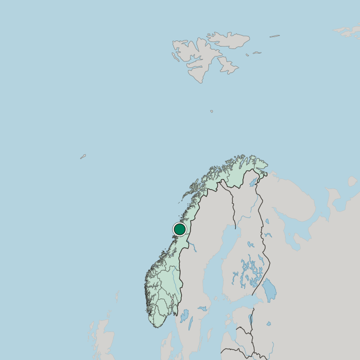 Map showing Brønnøysund — In Norway