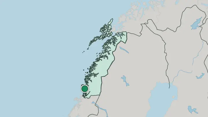 Map of Brønnøysund in Norway
