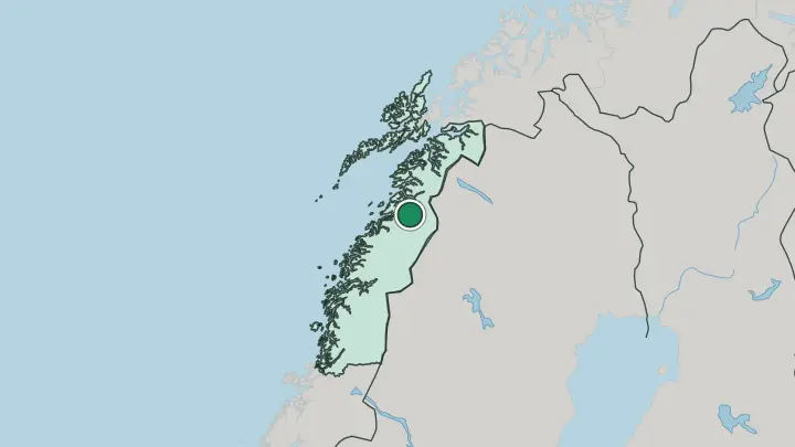 Map of Fauske in Norway