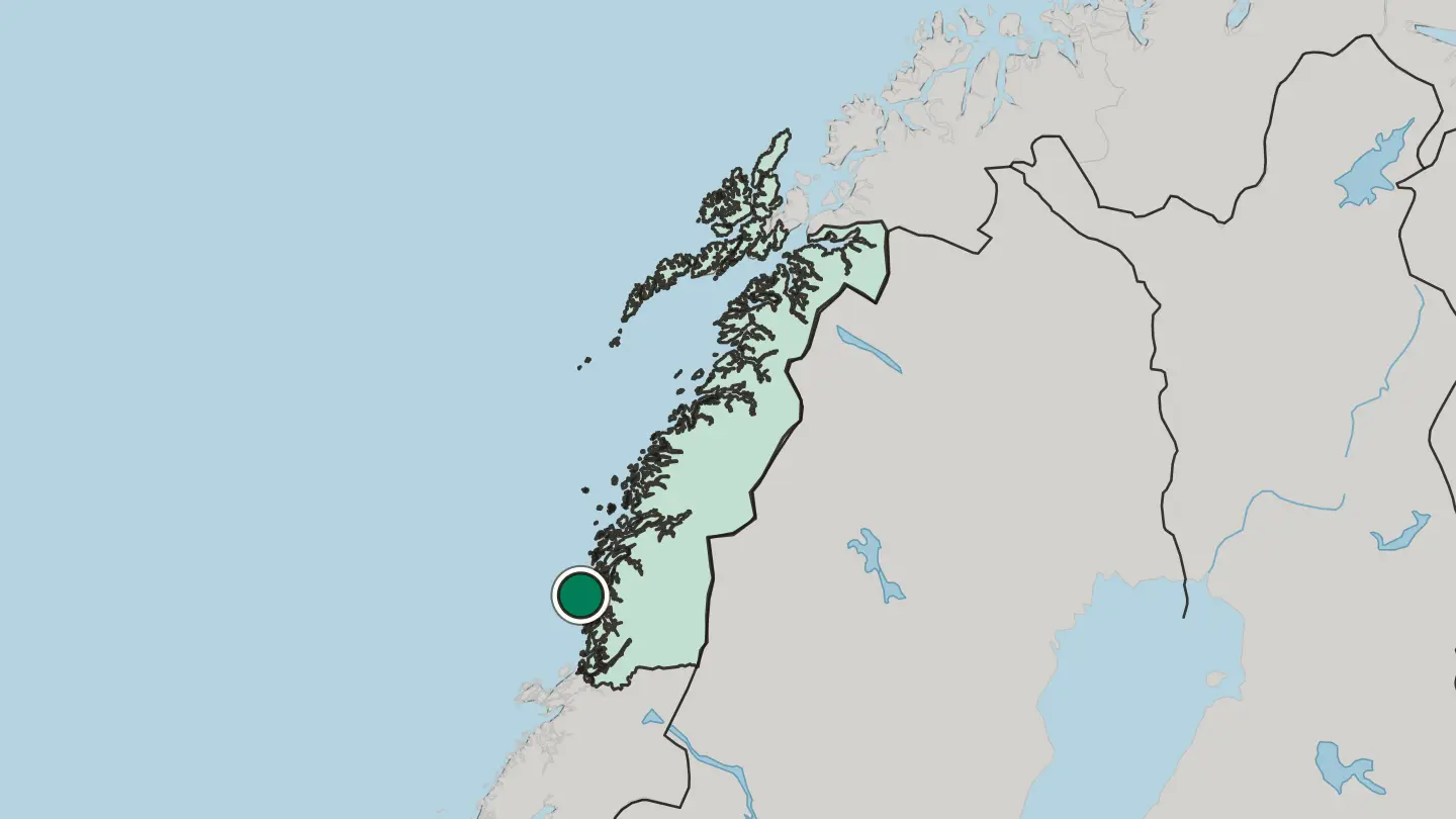 Map of Gladstad in Norway