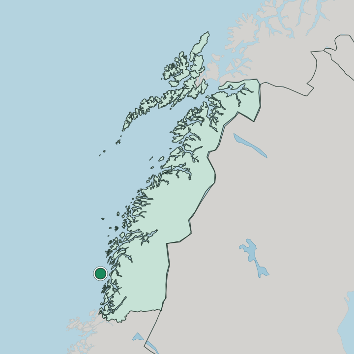 Map showing Gladstad — In Nordland